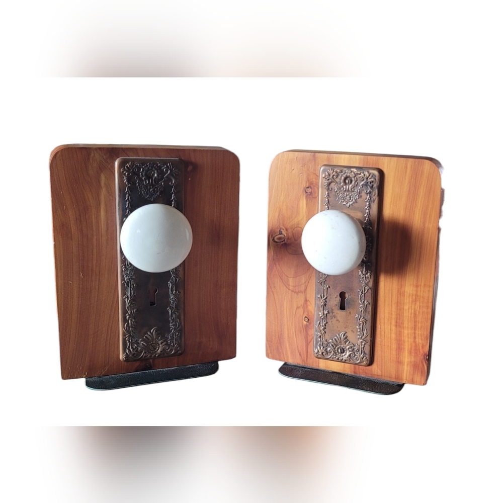 Vtg Porcelain Doorknob Bookends - Picture 3 of 16
